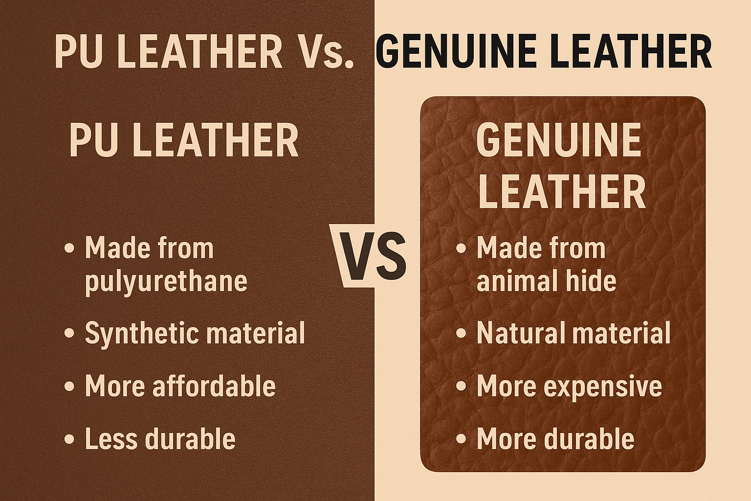 pu leather vs real leather