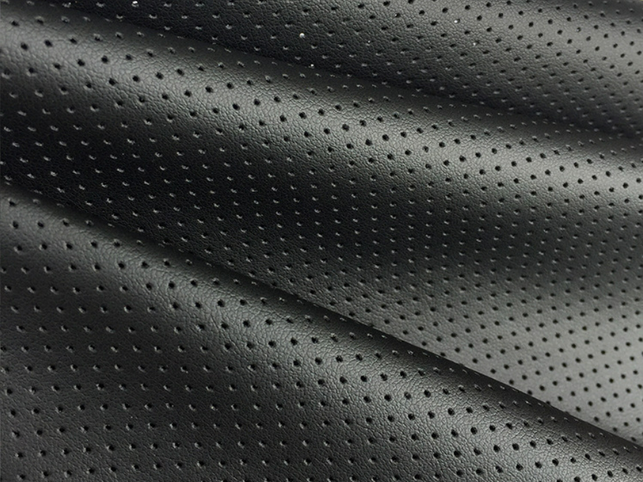 punched leather sample