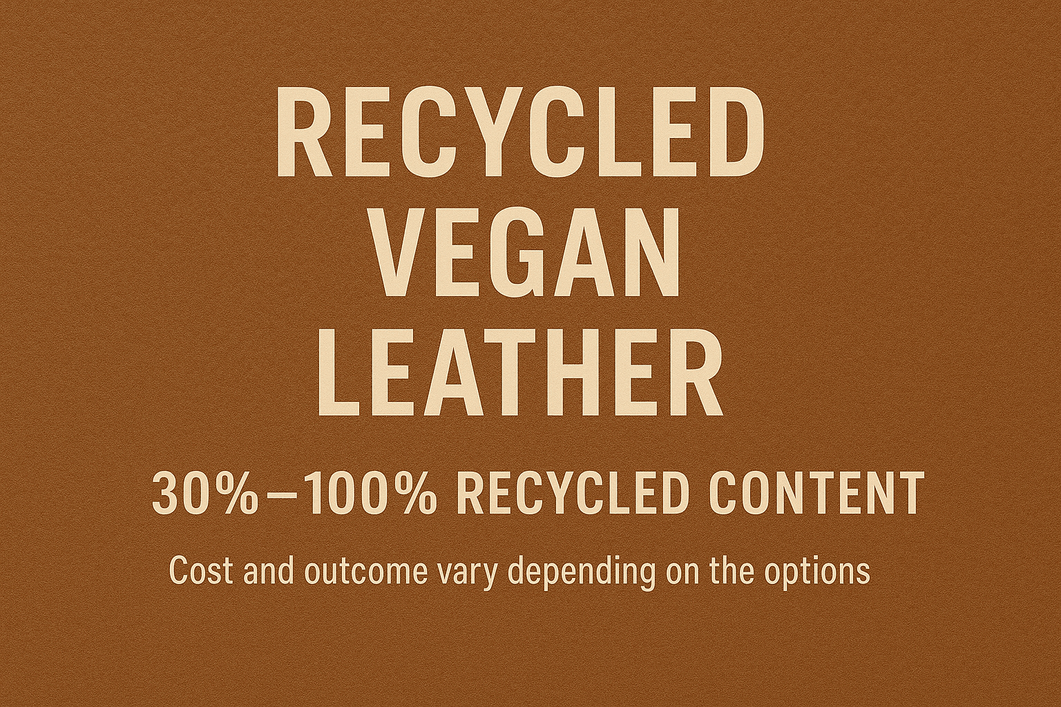 recycled vegan leather materials